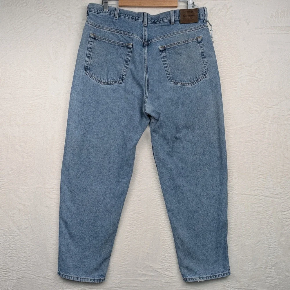 VTG Calvin Klein Jeans Men's 38x30 Blue Light Wash Easy Fit Tapered Relaxed 90s